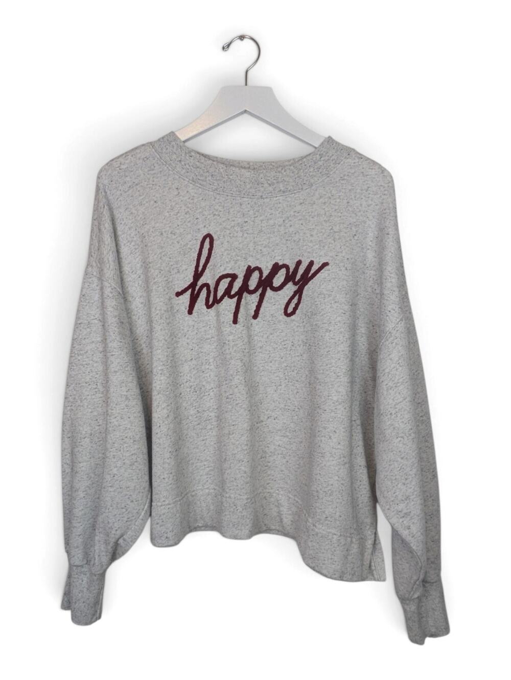 OLD NAVY Soft Slouch Sweatshirt "Happy" Pullover - XL